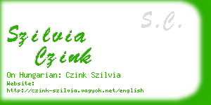 szilvia czink business card